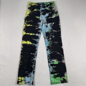 Jaded London Jeans Women's 26 Boyfriend Fit Tie Dye Abstract Artsy Denim 26x30
